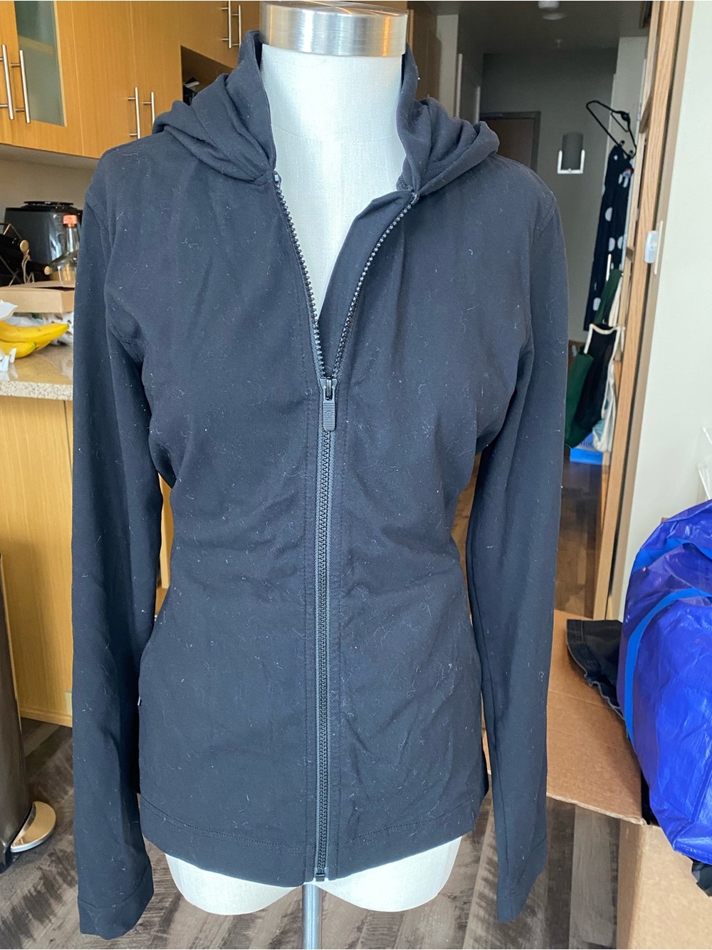lululemon athletica Black Full-Zip Hooded Jacket